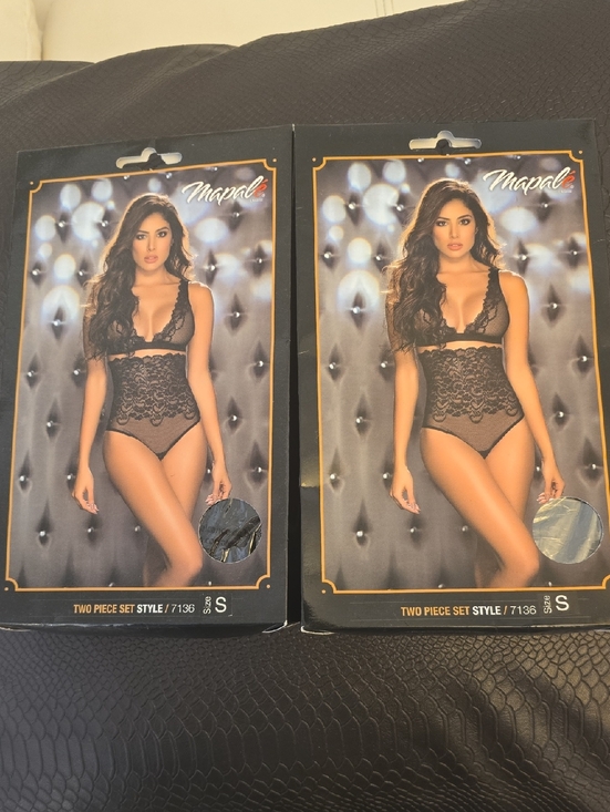 mapale Other - Mapale Black Lace Two-Piece Set,  New In Box, Final Sale